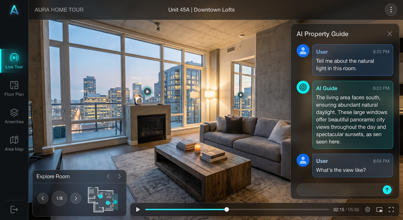 Property living room — drag to explore